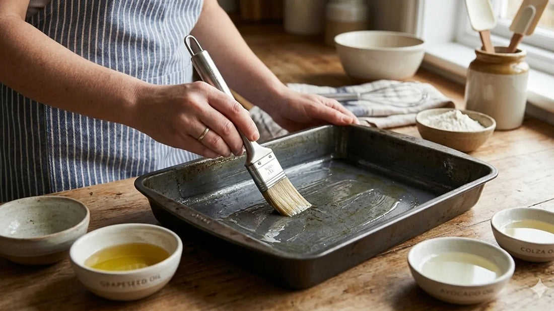 how to grease a baking tray