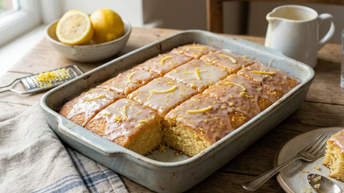lemon drizzle tray bake