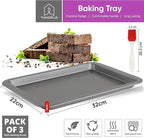 ThingsPlus Baking Trays for Oven Non Stick set of 3