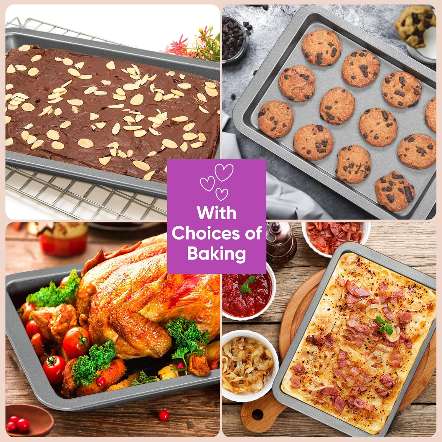 ThingsPlus Baking Trays for Oven Non Stick