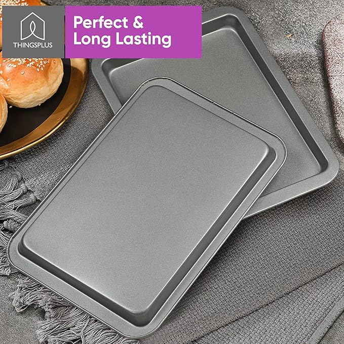 ThingsPlus Baking Trays for Oven Non Stick set of 3